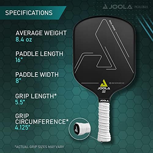 JOOLA Professional Pickleball Paddles - Raw Carbon Fiber Surface - Built for Spin, Speed & Control - Tournament-Level JO