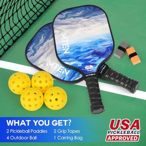 USAPA Approved Fiberglass Surface Pickleball Set for Men and Women Global Recycled Standard