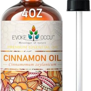 EVOKE OCCU Cinnamon Essential Oil - Warm Fall Scent for Diffuser, Hair & Skin Care - 4 Fl Oz EVOKE OCCU Cinnamon Essen