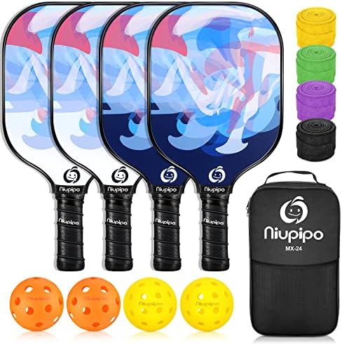 USAPA Approved Lightweight Pickleball Rackets for Casual Players | Durable Fiberglass Surface Picks with Polypropylene