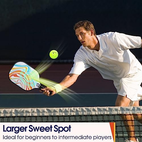 USAPA Approved Lightweight Pickleball Rackets for Casual Players | Durable Fiberglass Surface Picks with Polypropylene