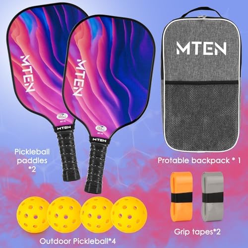 USAPA Approved Fiberglass Surface Pickleball Set for Men and Women Global Recycled Standard