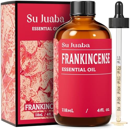 100% Pure Frankincense Essential Oil for Skin and Diffuser - SU JUABA 4 Fl Oz | SU JUABA Frankincense Essential Oil - P