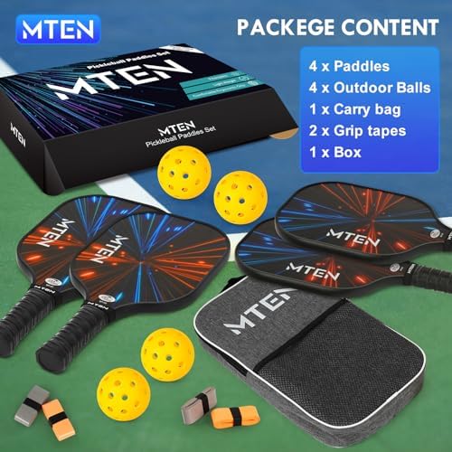 USAPA Approved Fiberglass Surface Pickleball Set for Men and Women Global Recycled Standard