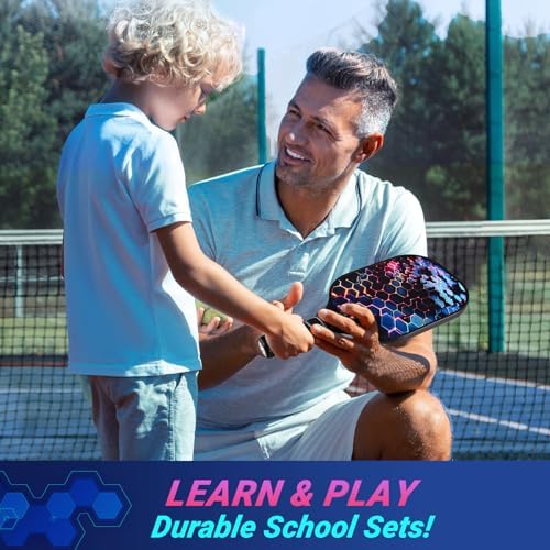 USAPA Approved Lightweight Pickleball Rackets for Casual Players | Durable Fiberglass Surface Picks with Polypropylene