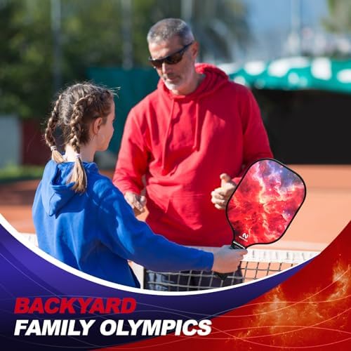 USAPA Approved Lightweight Pickleball Rackets for Casual Players | Durable Fiberglass Surface Picks with Polypropylene