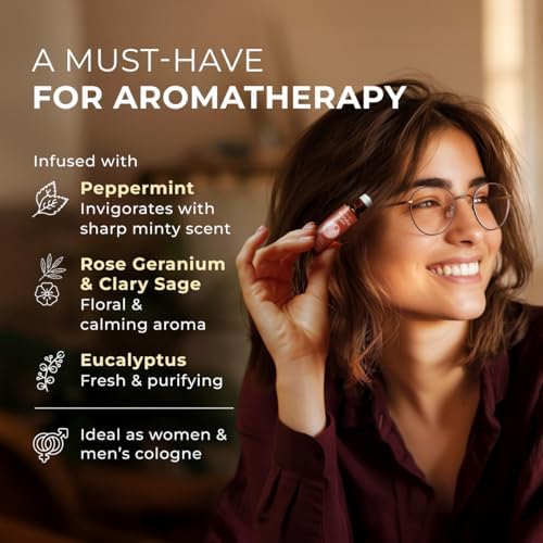 Gya Labs Frankincense & Somali Myrrh Essential Oil Roll On - Convenience - Camping Enthusiasts - Aromatherapy Relief, Cl