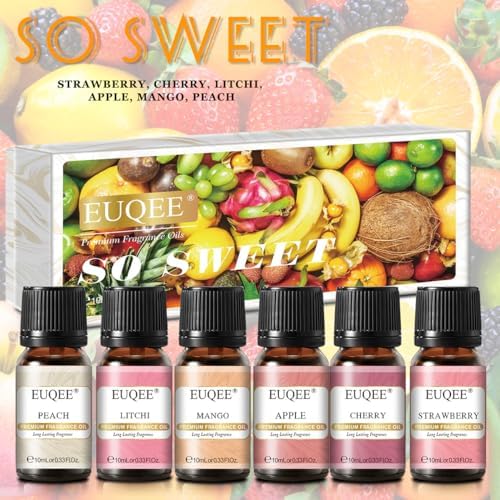 EUQEE Woody Essential Oils Set for Aromatherapy - Pure & Natural Oils - Eucalyptus, Cedarwood, Sandalwood, Frankincense,