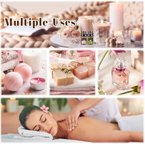 Woody Essential Oils Set for Candle Making & Diffuser - 6x10ML Teakwood, Sandalwood, Cedarwood, Cypress, Forest Pine, F