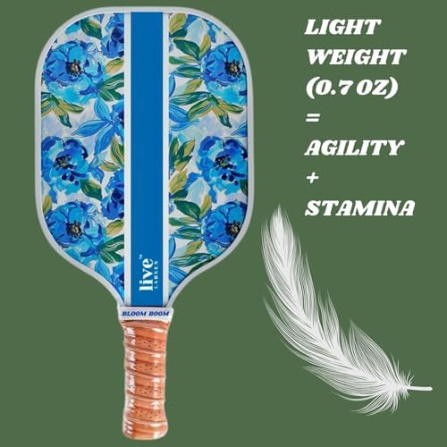 Premium Pickleball Paddle Racket - Durable Fiberglass - Honeycomb Core - Women - Match Play & Practice - Awesome Pop & S