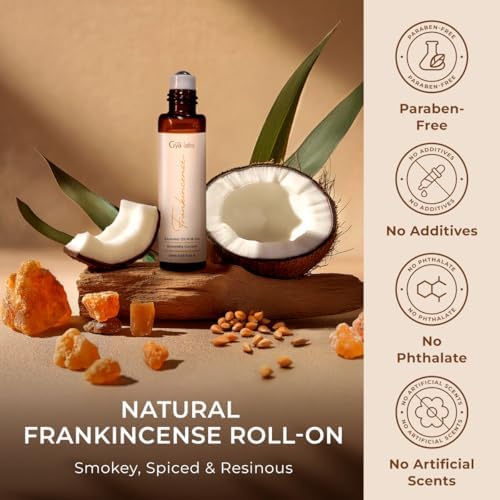 Gya Labs Frankincense & Somali Myrrh Essential Oil Roll On - Convenience - Camping Enthusiasts - Aromatherapy Relief, Cl