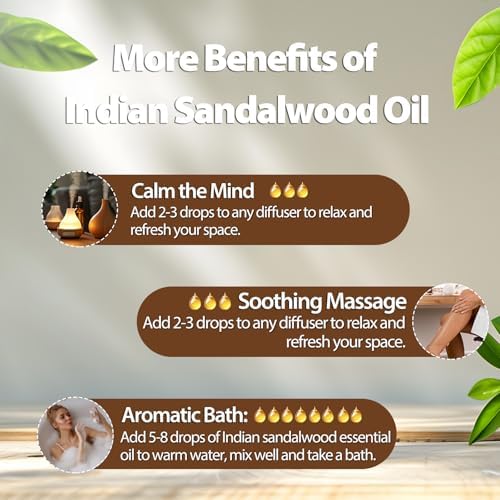 PHATOIL Australian Sandalwood Essential Oil |38Fl Oz for Hair Care and Body Skin Care | PHATOIL Australian Sandalwood E