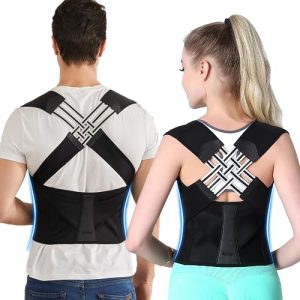 Adjustable Shoulder Straightener for Women and Men - Posture Corrector with Back Support Brace | Upper Spine Scoliosis