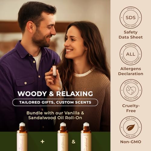 Gya Labs Frankincense & Somali Myrrh Essential Oil Roll On - Convenience - Camping Enthusiasts - Aromatherapy Relief, Cl