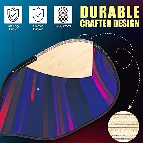 DULCE DOM USAPA Approved Fiberglass/Carbon Fiber Pickleball Paddles Set of 4 for Training | DULCE DOM 4 Indoor Outdoor
