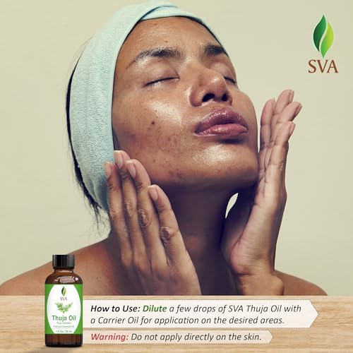 SVA Frankincense Essential Oil - 100% Natural Boswellia Carterii Oil for Aromatherapy and Skin Care - 1 Fl Oz with Dropp