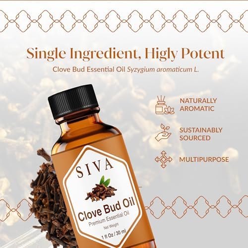 Siva 100% Natural Eucalyptus Essential Oil - 4 Fl Oz – Diffuser and Skin Care - Perfect for Aromatherapy and Hair Care