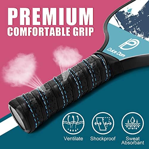 DULCE DOM USAPA Approved Fiberglass/Carbon Fiber Pickleball Paddles Set of 4 for Training | DULCE DOM 4 Indoor Outdoor