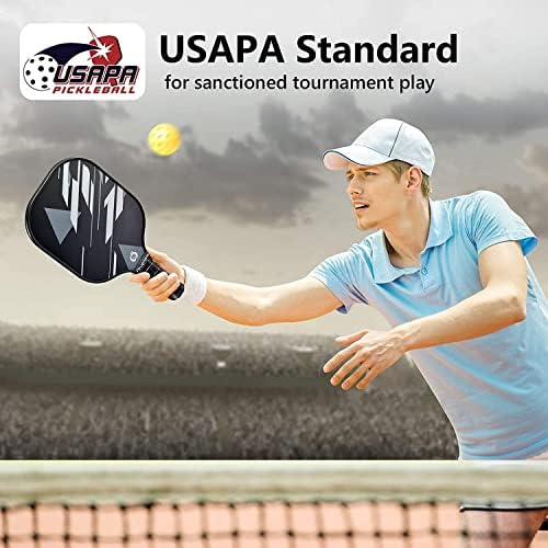 USAPA Approved Lightweight Pickleball Rackets for Casual Players | Durable Fiberglass Surface Picks with Polypropylene