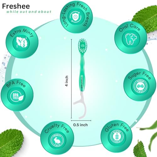 Freshee Paste 5 in 1 Disposable Mini Toothbrush Travel Set