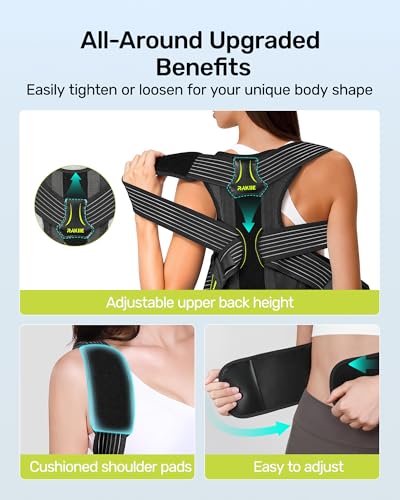 ClimeCo Certified Posture Corrector for Women and Men, Upgraded Back Brace with Enhanced Support, Shoulder Straightener