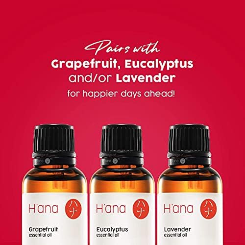 H'ana Sandalwood Essential Oil - 1.02 Fl Oz - for Hair and Skin, Aromatherapy, DIY Soap Making - ClimatePartner Certifie