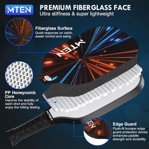 USAPA Approved Fiberglass Surface Pickleball Set for Men and Women Global Recycled Standard