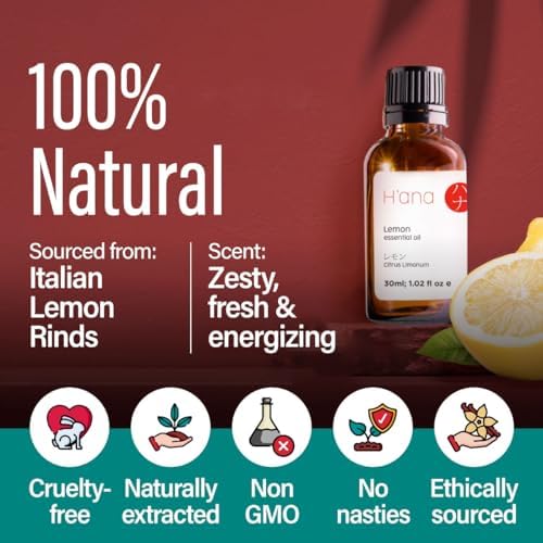 H'ana Sandalwood Essential Oil - 1.02 Fl Oz - for Hair and Skin, Aromatherapy, DIY Soap Making - ClimatePartner Certifie