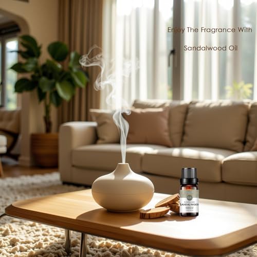 100% Pure Natural Sandalwood Essential Oil for Diffuser Users (10ML) | Sandalwood Essential Oil (10ML) for Relaxation a