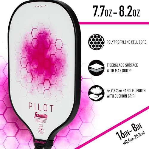 Franklin Sports Pilot Polypropylene Core Pickleball Paddle for Adults | Official USA Pickleball Paddle by Franklin Spor