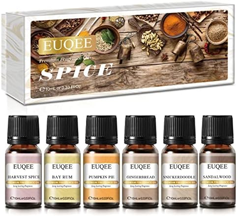 EUQEE Woody Essential Oils Set for Aromatherapy - Pure & Natural Oils - Eucalyptus, Cedarwood, Sandalwood, Frankincense,