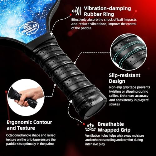 BAGAIL USAPA Approved Pickleball Paddles Set for Traction and Stability | Lightweight BAGAIL Pickleball Rackets with 4