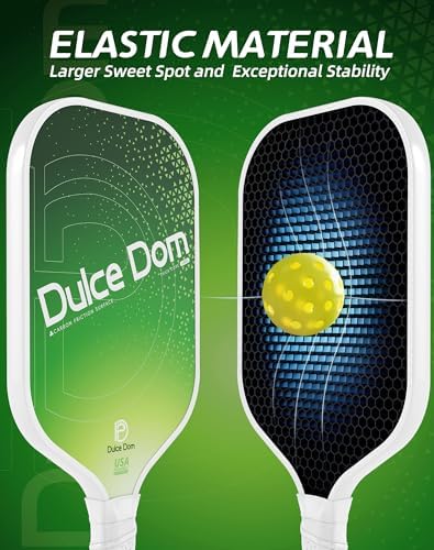 DULCE DOM USAPA Approved Fiberglass/Carbon Fiber Pickleball Paddles Set of 4 for Training | DULCE DOM 4 Indoor Outdoor