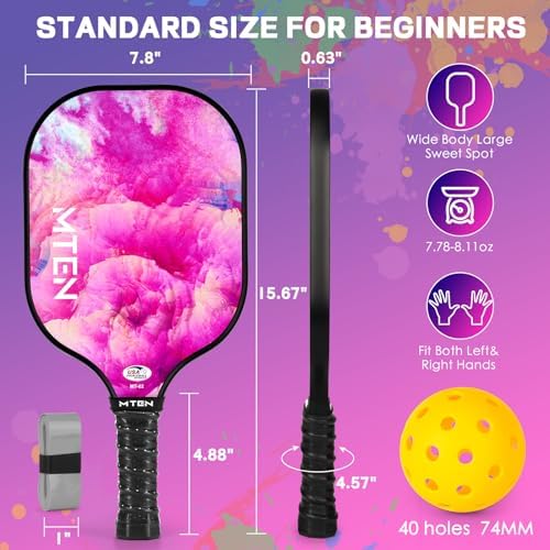 USAPA Approved Fiberglass Surface Pickleball Set for Men and Women Global Recycled Standard