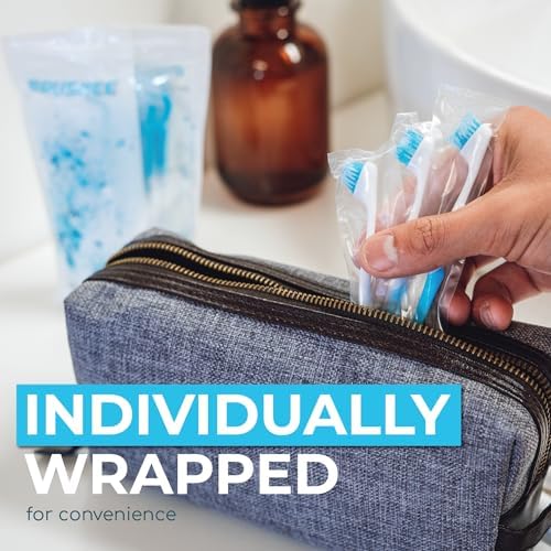 The Evolution Oral Care Prepasted Whitening Toothbrushes - 4-in-1 (Paste + Brush + Floss + Pick) - Individually Wrapped