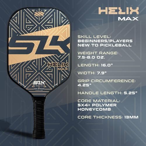 Thermoformed Carbon Fiber Pickleball Paddles for Unmatched Control | Selkirk Sport SLK Helix Pro Pickleball Paddle | Se