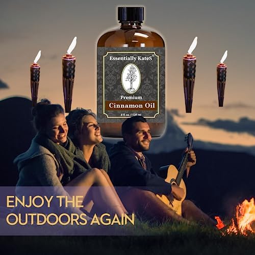 Premium Cinnamon Oil 4 Fl Oz for Cleaning and Aromatherapy - 100% Pure, Natural & Therapeutic - Perfect for Indoor and O