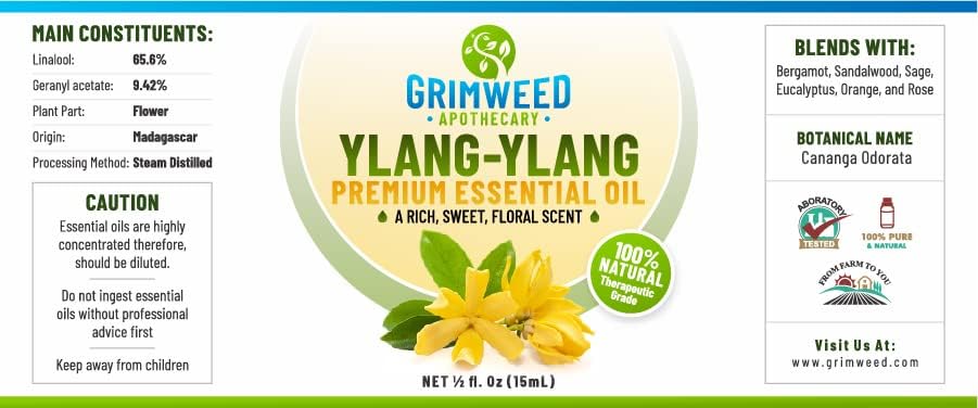 Grimweed Apothecary USDA Organic Cinnamon Essential Oil - Therapeutic Grade - 15mL - Diffuser Oil - 100% All Natural - w