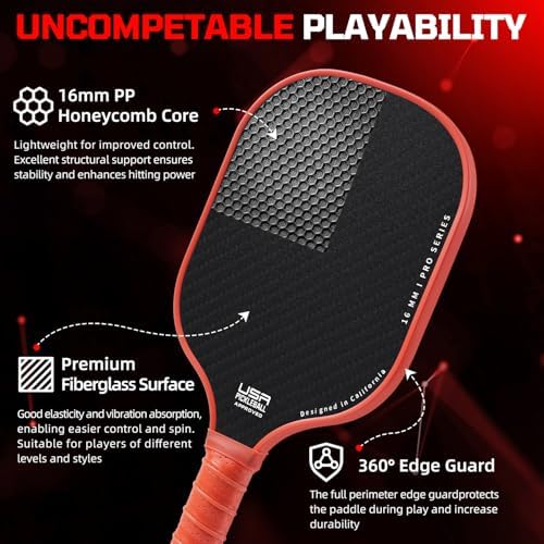 BAGAIL USAPA Approved Pickleball Paddles Set for Traction and Stability | Lightweight BAGAIL Pickleball Rackets with 4
