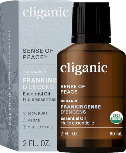 Cliganic Organic Frankincense Essential Oil - Boswellia Serrata, 100% Pure Natural Undiluted, for Stress Relief and Rela
