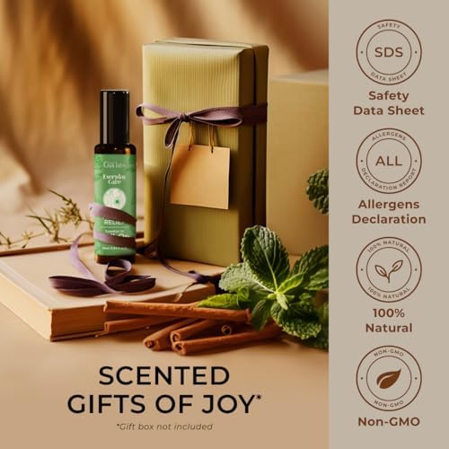 Gya Labs Frankincense & Somali Myrrh Essential Oil Roll On - Convenience - Camping Enthusiasts - Aromatherapy Relief, Cl