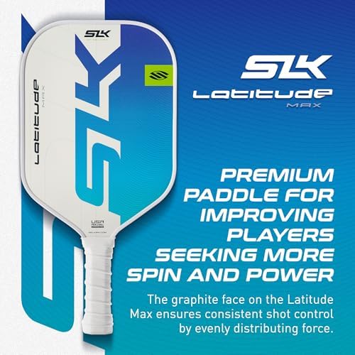 SLK Latitude & Nexus Pickleball Paddles: Graphite Face with SpinFlex Surface for Control and Power | REV-Core+ / SX4 Pol