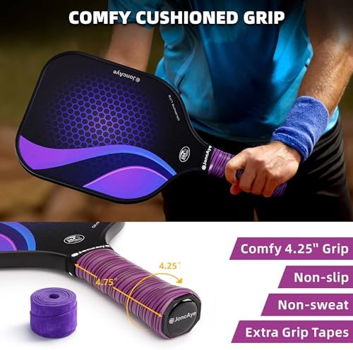 JoncAye USAPA Approved Pickleball Paddles Set of 4 for Adults, Men, Women, and Kids with Balls and Bag JoncAye USAPA App