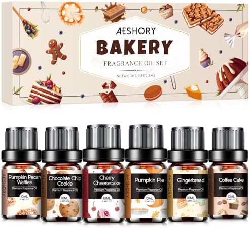 Woody Essential Oils Set for Candle Making & Diffuser - 6x10ML Teakwood, Sandalwood, Cedarwood, Cypress, Forest Pine, F