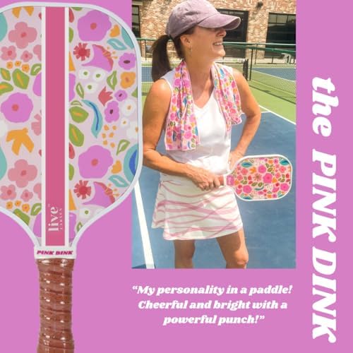 Premium Pickleball Paddle Racket - Durable Fiberglass - Honeycomb Core - Women - Match Play & Practice - Awesome Pop & S