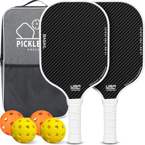 BAGAIL USAPA Approved Pickleball Paddles Set for Traction and Stability | Lightweight BAGAIL Pickleball Rackets with 4