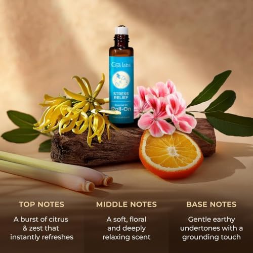 Gya Labs Frankincense & Somali Myrrh Essential Oil Roll On - Convenience - Camping Enthusiasts - Aromatherapy Relief, Cl