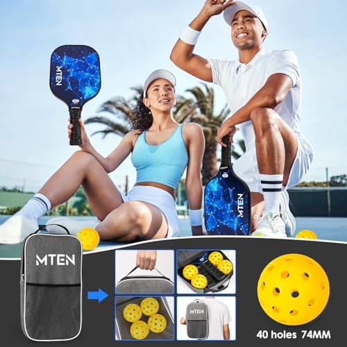 USAPA Approved Fiberglass Surface Pickleball Set for Men and Women Global Recycled Standard