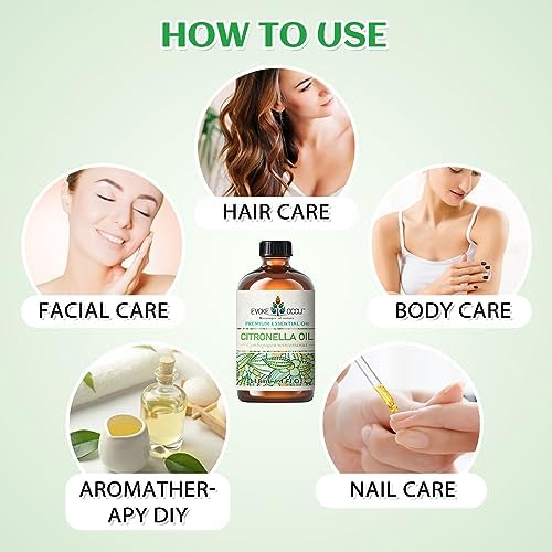 EVOKE OCCU Citronella and Sweet Orange Essential Oils - Repellent and Stress Relief - Outdoor Use - 4 Fl Oz