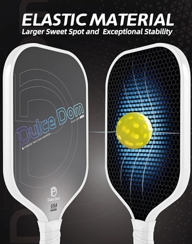 DULCE DOM USAPA Approved Fiberglass/Carbon Fiber Pickleball Paddles Set of 4 for Training | DULCE DOM 4 Indoor Outdoor